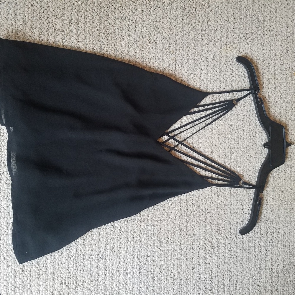 Black flowy cami